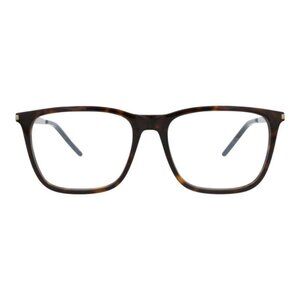 Saint Laurent Mens Square/Rectangle Havana Silver Transparent Fashion Designer